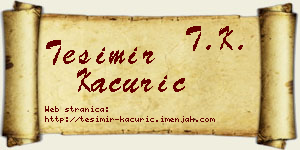 Tešimir Kaćurić vizit kartica